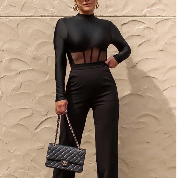 ByEgries Sloane Bodysuit Black Size Small NWT - Picture 3 of 11